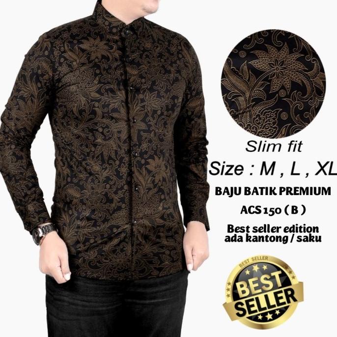 Kemeja Batik Pria Slim Fit King Batik Acs 150