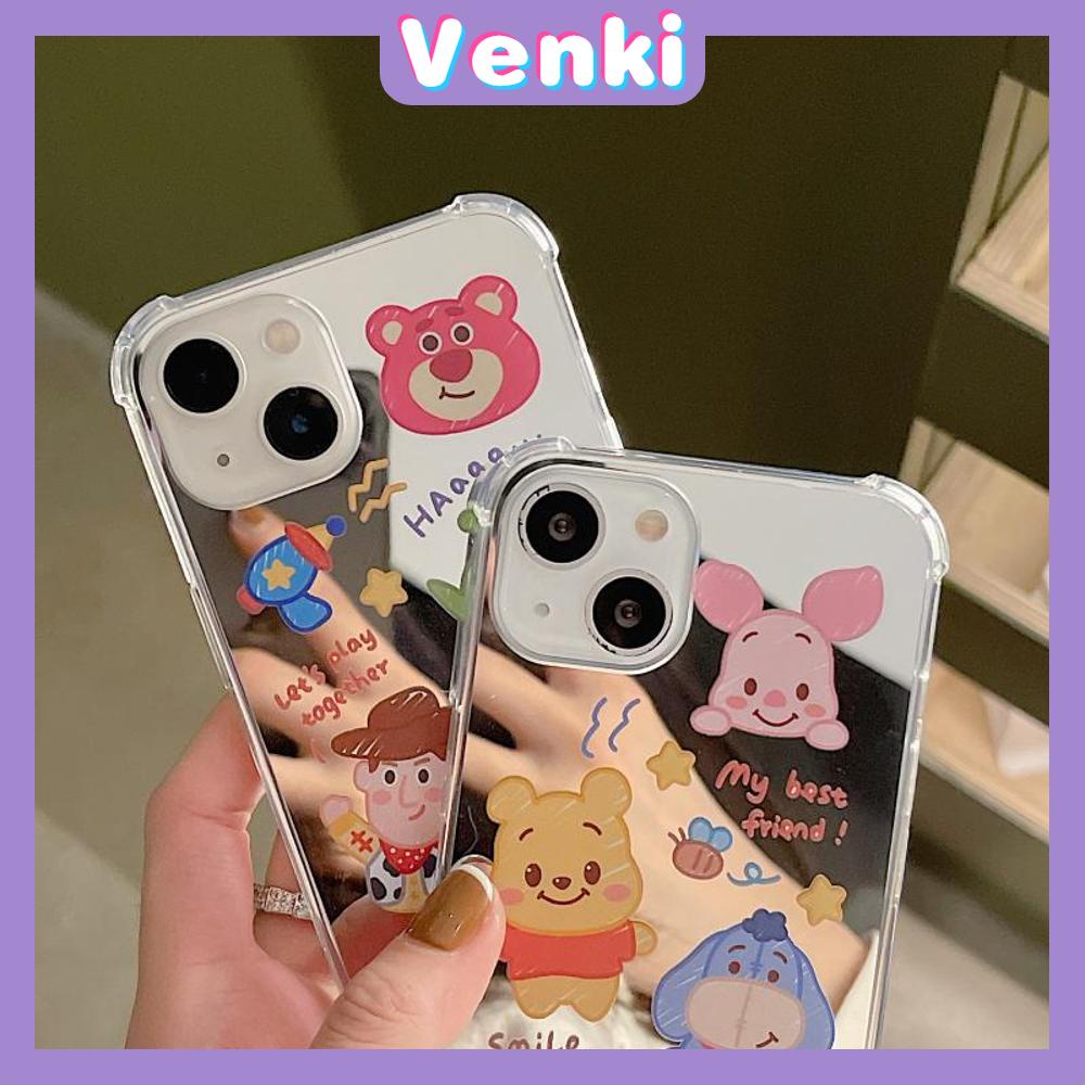 iPhone Case Acrylic Luxury Makeup Mirror Airbag Shockproof Protection Camera Cartoon Cute Compatible For iPhone 11 iPhone 13 Pro Max iPhone 12 Pro Max iPhone 7 Plus iPhone xr