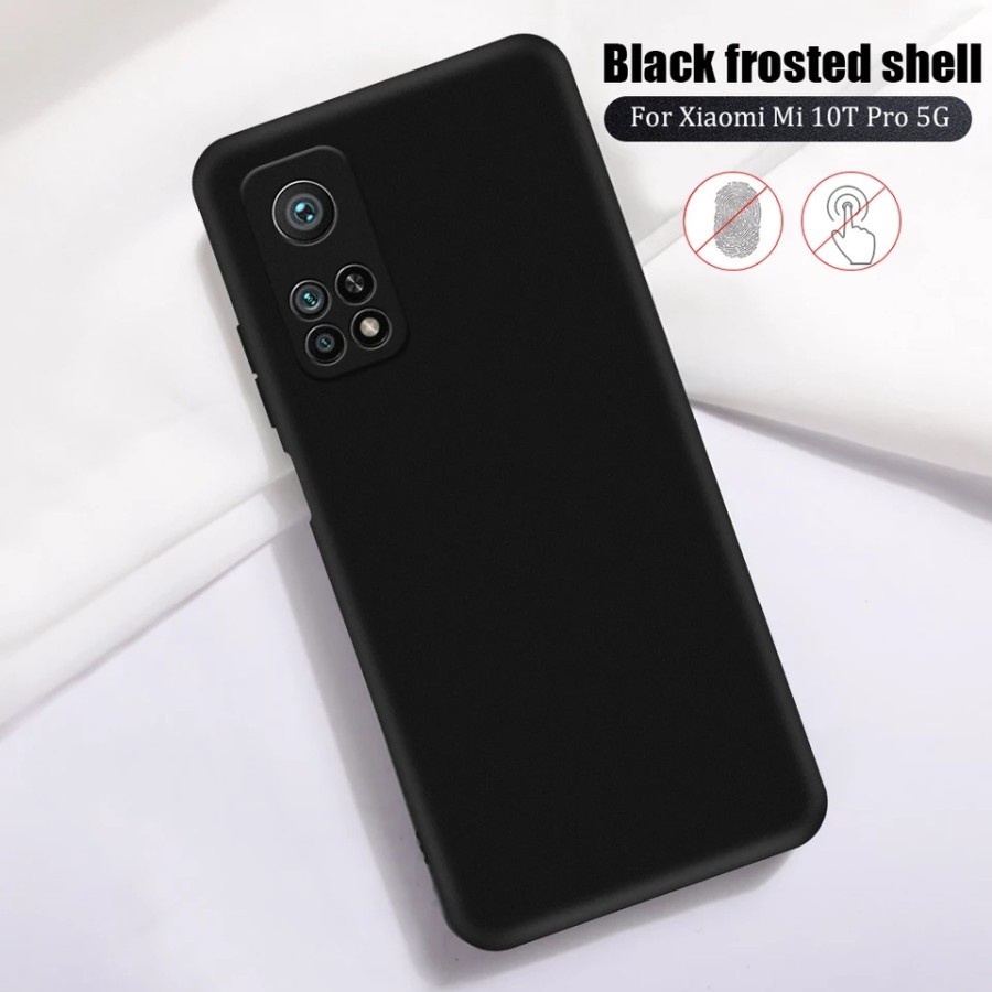 Promo Case Xiaomi Mi 10T Pro 5G / Mi 10T 5G Softcase Black Matte Silicon Anti Slip Protect Camera