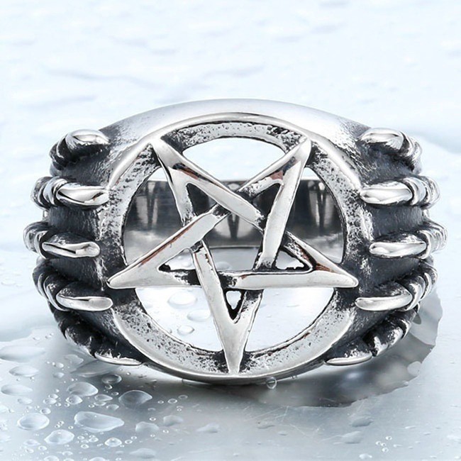 QD Cincin Gaya Steampunk Gothic Vintage Punk untuk Pria