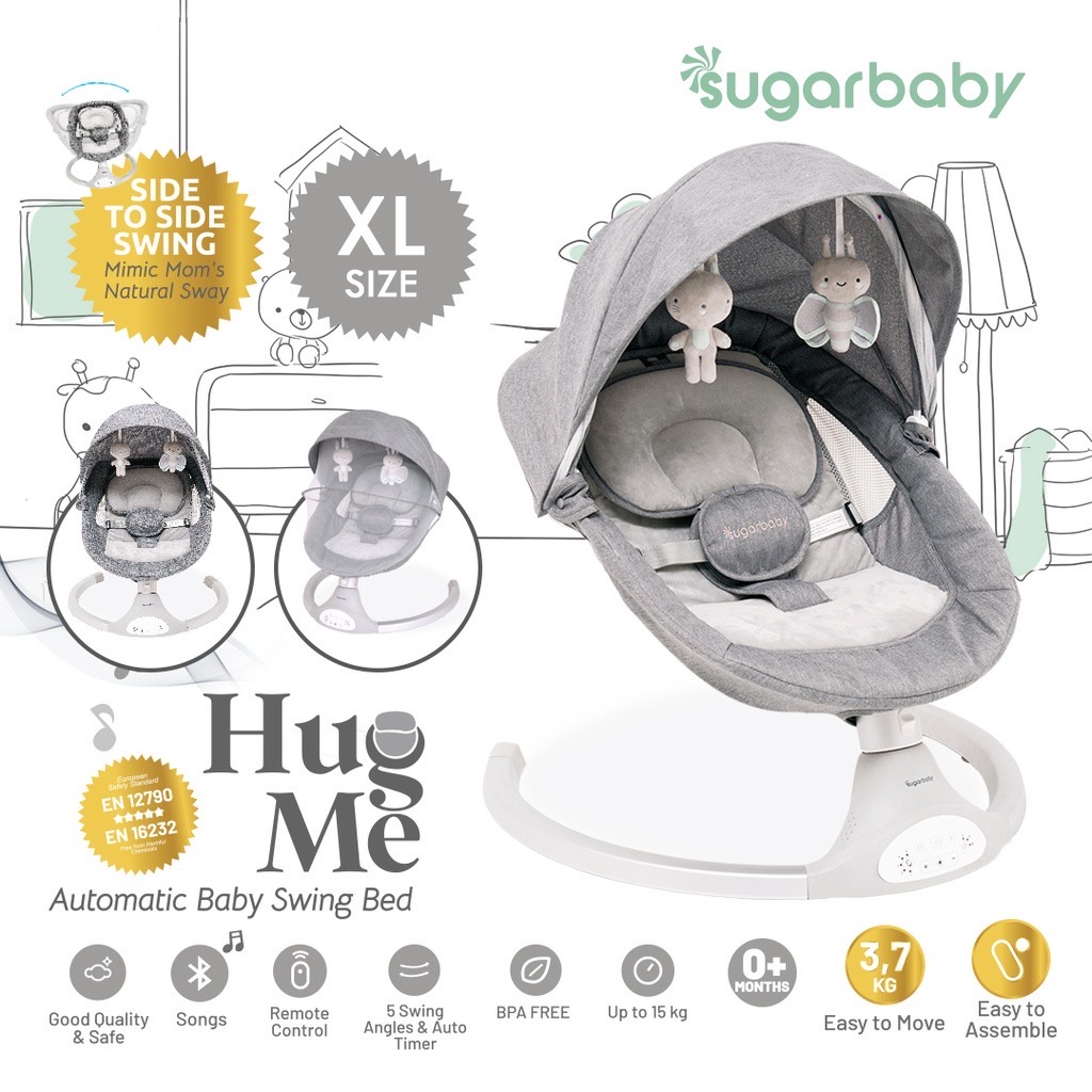 SUGAR BABY HUG ME AUTOMATIC BABY SWING BED