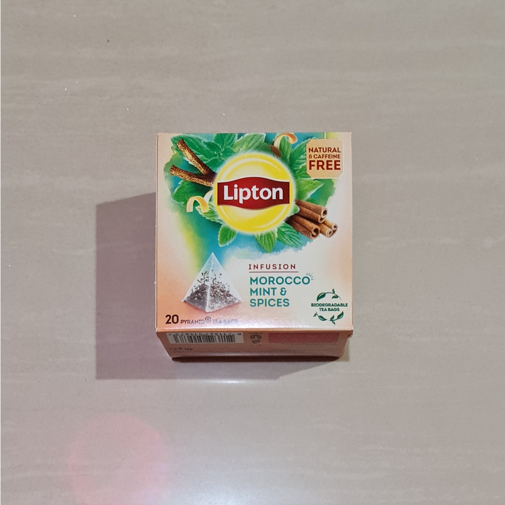 Lipton Infusion Morocco Mint &amp; Spices Pyramid Tea Bags 20 x 1.5 Gram