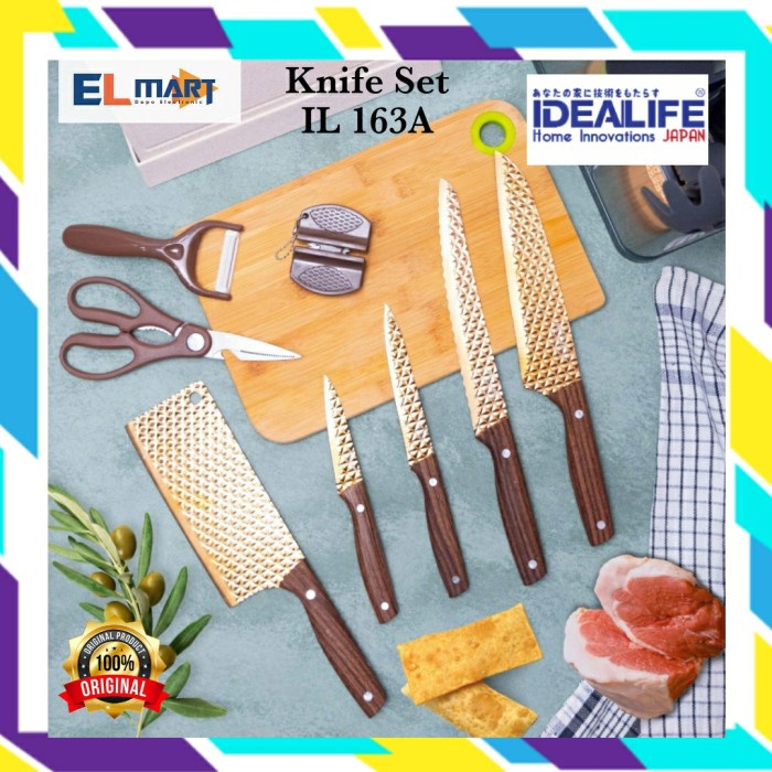 Idealife Pisau Set Premium Tajam Elegan 8pc Knife set IL 163A 163 A