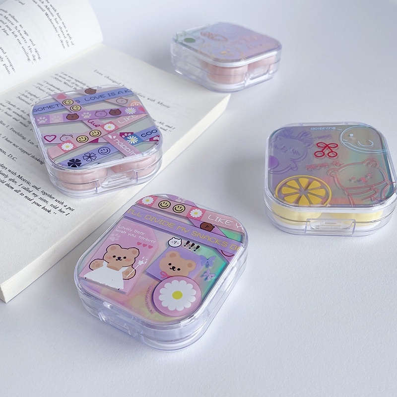 TEMPAT SOFTLENS KAIDA SUPERCUTE JENNIE YITZY SOFTLENS CASE TRAVEL KIT / SOFTLENS BOX/ KOTAK TEMPAT SOFTLENS MINI CUTE