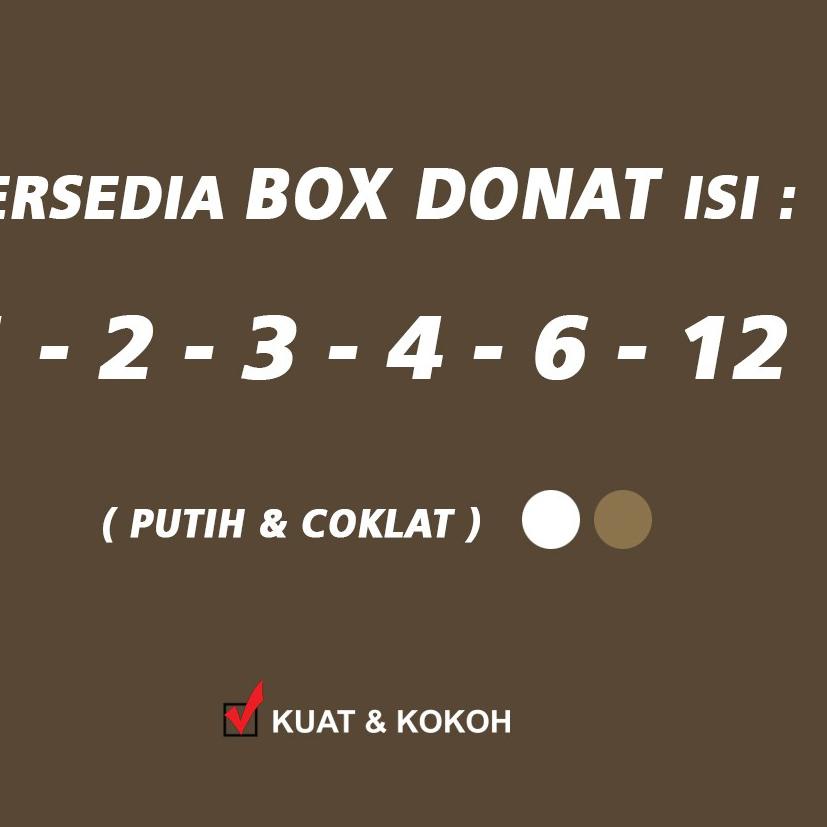 

Best - Kotak Box Dus Donat COKLAT Isi 12 - 10 Pcs !!