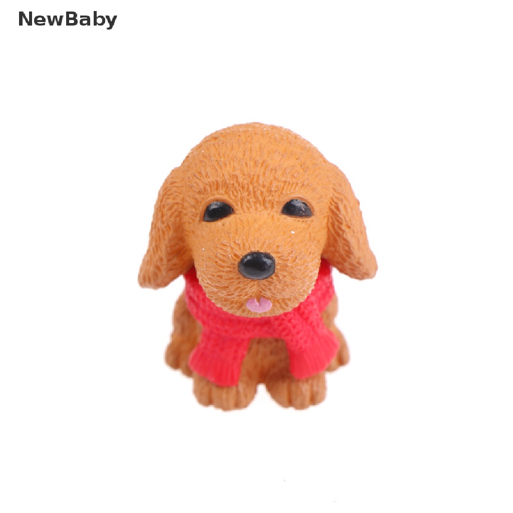 Newbaby 4pcs Miniatur Anjing Bahan Resin Untuk Dekorasi Taman Minifairy Gardenrumah Boneka