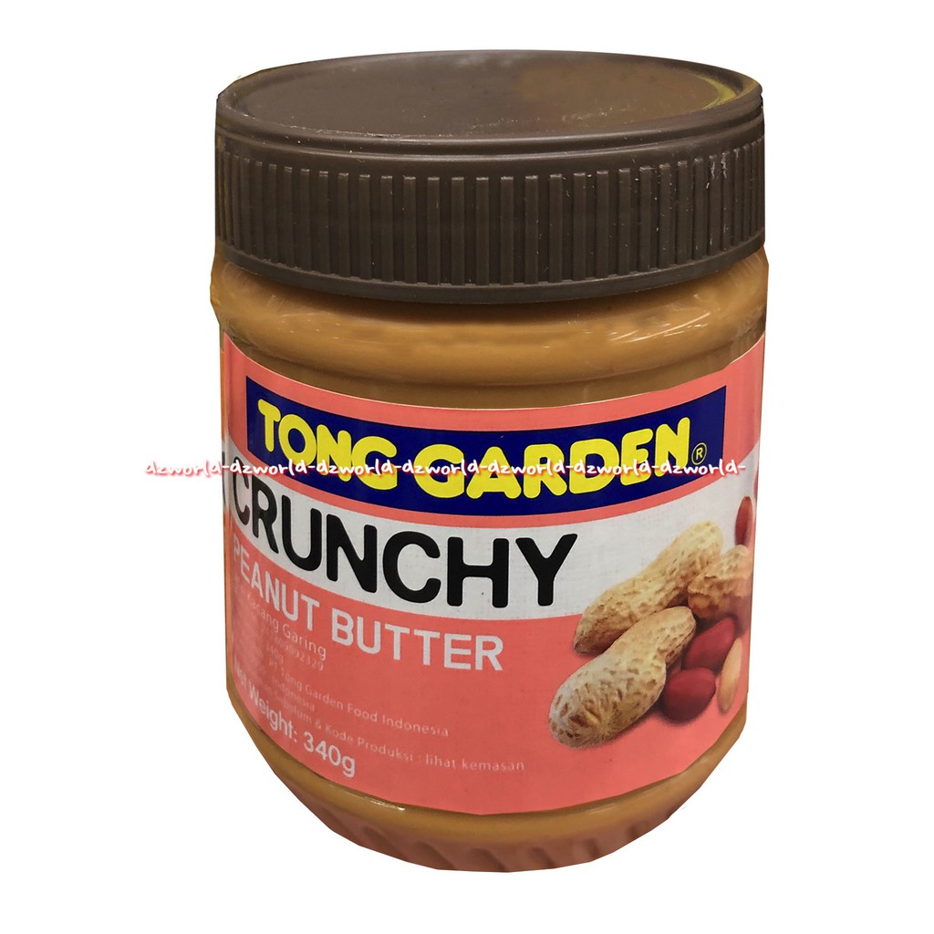 Tong Garden Crunchy Creamy Peanut Butter 340gr Selai Kacang Krim Kriuk Jar Jam