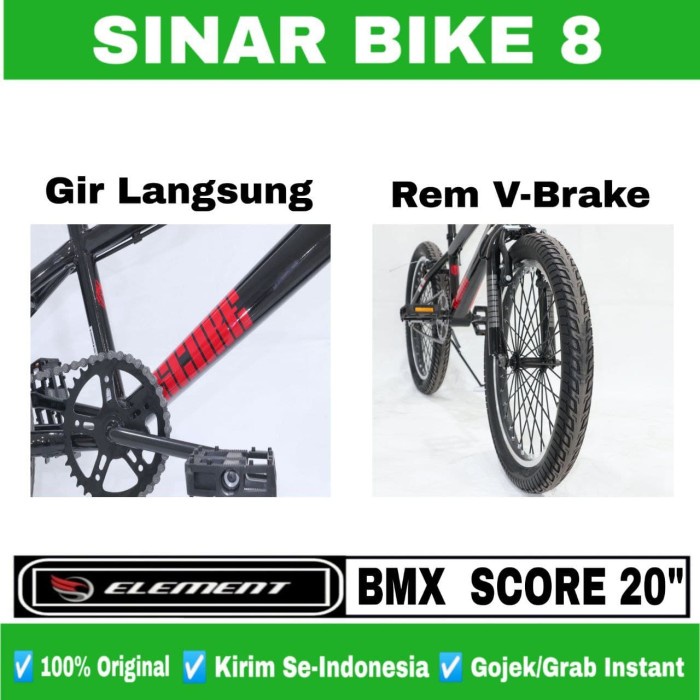 Sepeda Anak Laki Ukuran 20 Inch BMX ELEMENT SCORE  Stang Rotor Freestyle