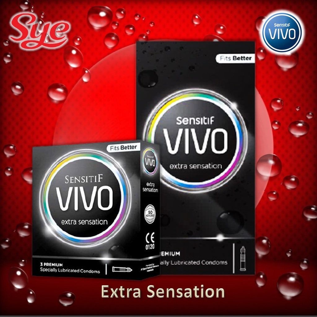BPOM KONDOM VIVO EXTRA SENSATION ISI 3 &amp; 12 / SENSITIF VIVO CONDOM / SYE
