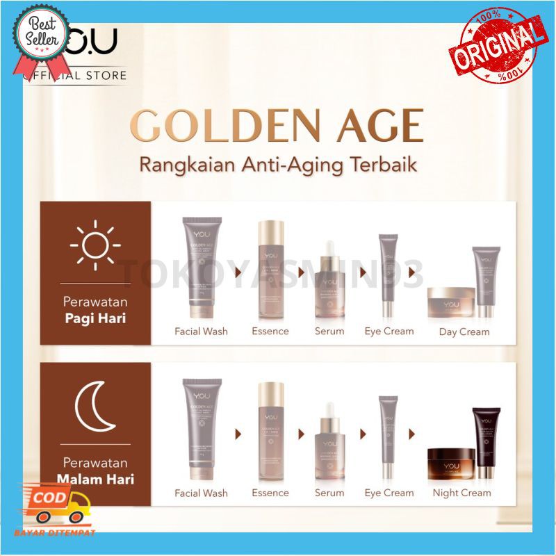 YOU Golden Age Illuminating Day Cream 30g [Total Radical Protection with SPF 30 PA+++] Murah