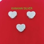 Liontin love model tusuk/buah kalung love mata zircon perak asli 925/Silver lapisan emas putih murni