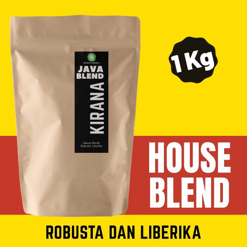 

House blend Robusta Dan Liberika Temanggung Java Blend Kirana Roasted 1 Kg - Biji