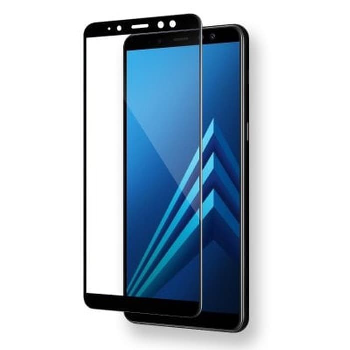 ANTI GORES SAMSUNG A8 A8 PLUS TEMPERRED GLASS FULL COVER