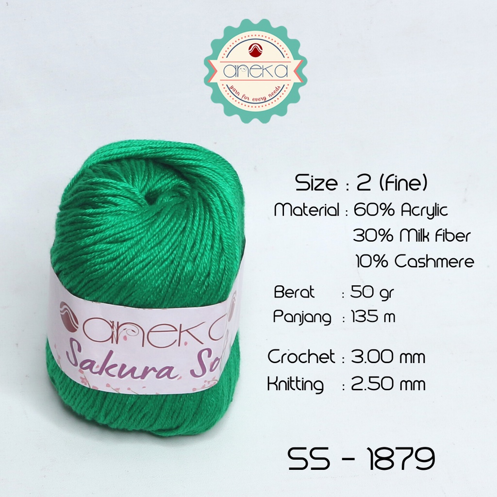 Benang Rajut Sakura Soft / Silk Cotton Milk Cotton Yarn - 1879