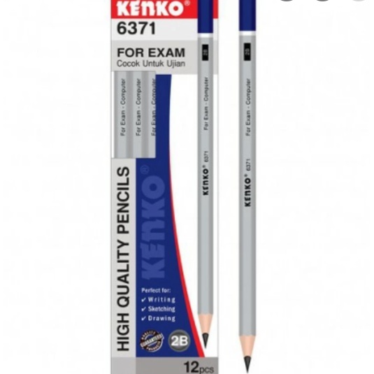 

PENSIL KENKO 6371 2B SILVER PER PACK