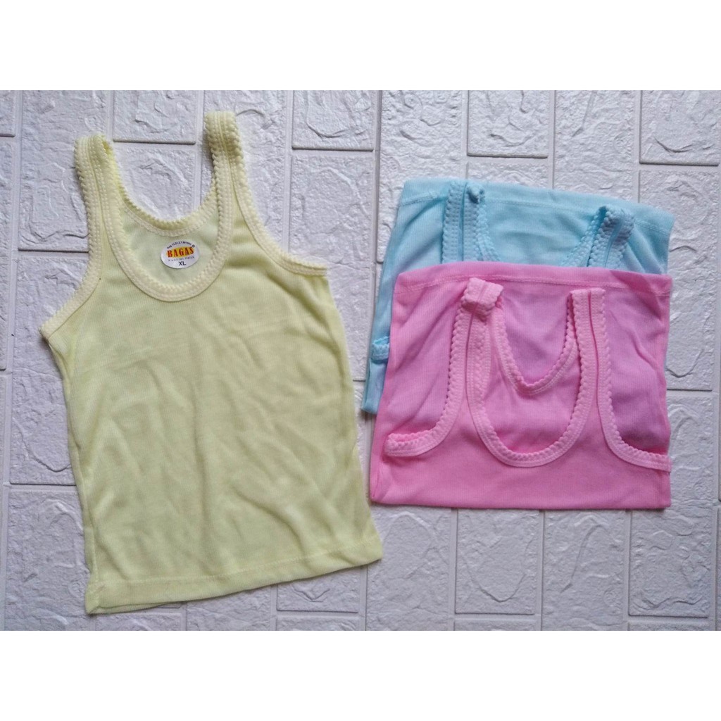 Bagas Kaos Dalam Singlet Anak Bayi Warna Polos Murah