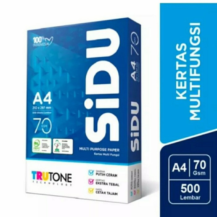 

(BISA COD) Stationery Kertas SiDU HVS A4 70 gram Fotocopy Print not Paperone - 70 Gram