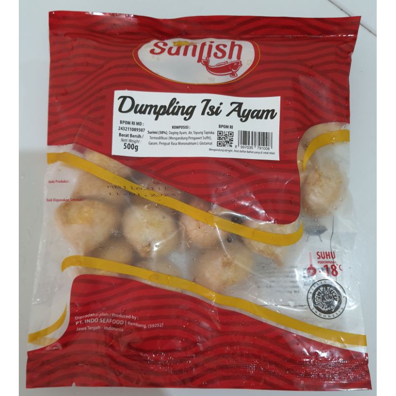 

Dumpling isi ayam 500gr Sunfish