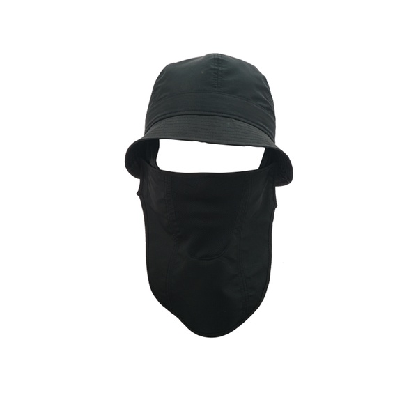 Easthood Venoum Topi Bucket Dengan Penutup Wajah Hitam