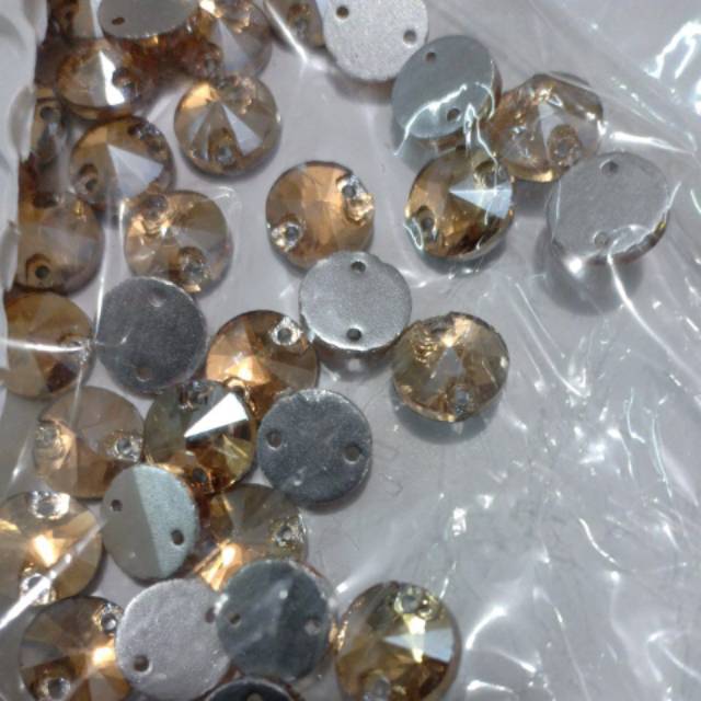 Diamon kaca  ukuran 8mm 10MM DAN 12MM per lusin BENTUK BULAT BUKAN PLASTIK ATAU AKRILIK