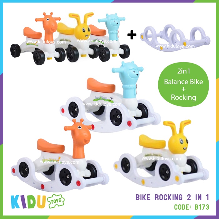 Mainan Anak Giraffe Rabbit Smart Sheep Bike Rocking 2 in 1 Kidu Baby