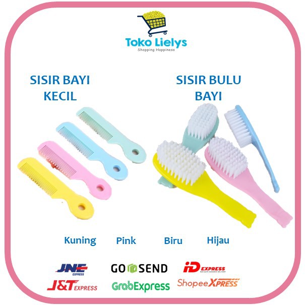 Sisir Bayi / Sisir Anak Import Murah Sisir Kecil Sisir Bulu Baby Brush &amp; Comb Set