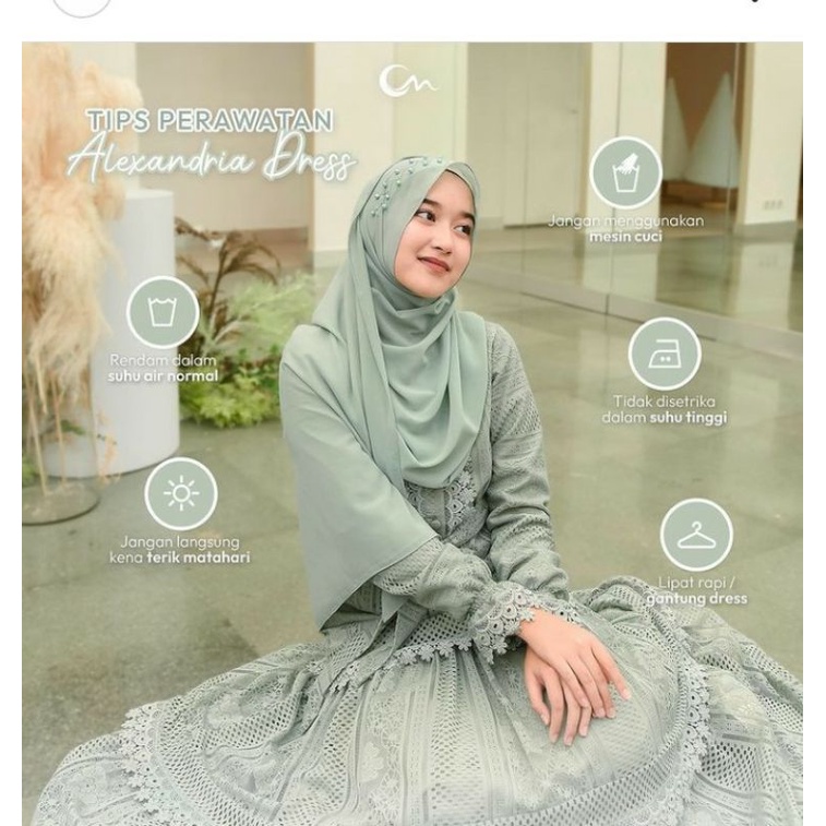 JUAL RUGI ALEXANDRIA DRESS & PASHMINA NEW BY COVER ME.ID