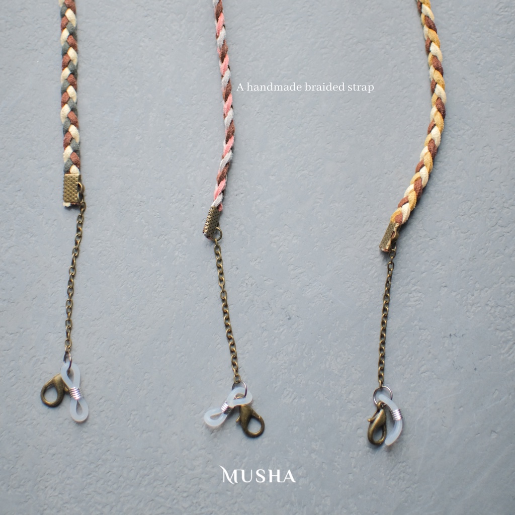 MUSHA Strap Masker - Braid 3 colors Earth Series | Tali masker / strap masker