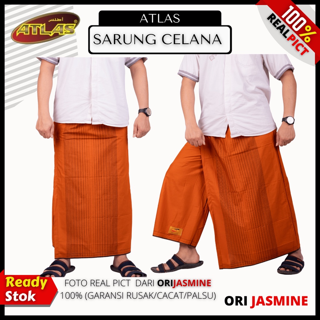 Sarung Celana Dewasa Atlas Tumpal Warna Polos