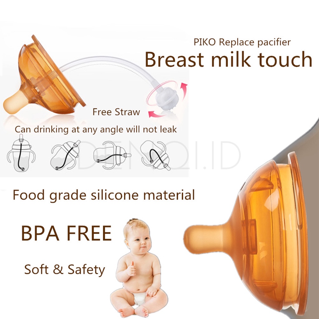 DENQI - Dot Piko Bello Nipple Dot Pengganti Wide Neck Pengganti Puting Dengan Sedotan - PB45-3