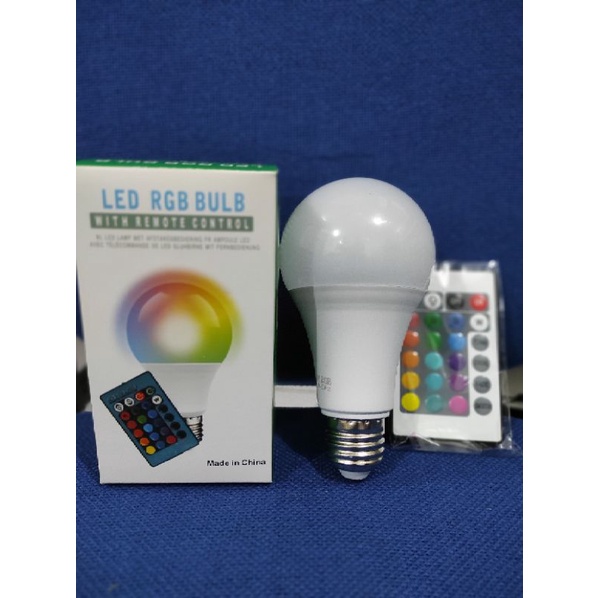 Lampu RGB 5 Watt 9 watt + remote, lampu warna warni