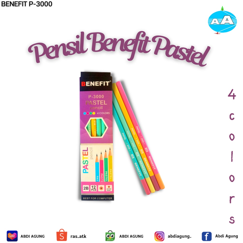 

Pensil 2B Benefit Pastel P-3000/lusin