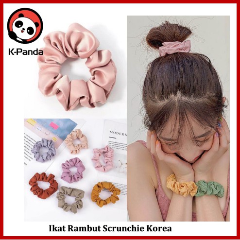 Ikat Rambut Scrunchie Mini Polos Gaya Korea/ Scrunchie / Cemol / cepol rambut/Scrunchie jumbo