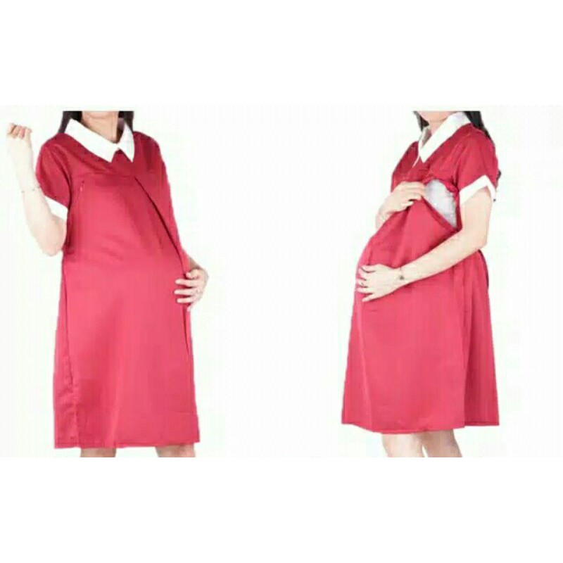 Baju pesta ibu menyusui.dresa kerja hamil.dress brokat ibu hamil.gaun pesta hamil.baju natal hamil