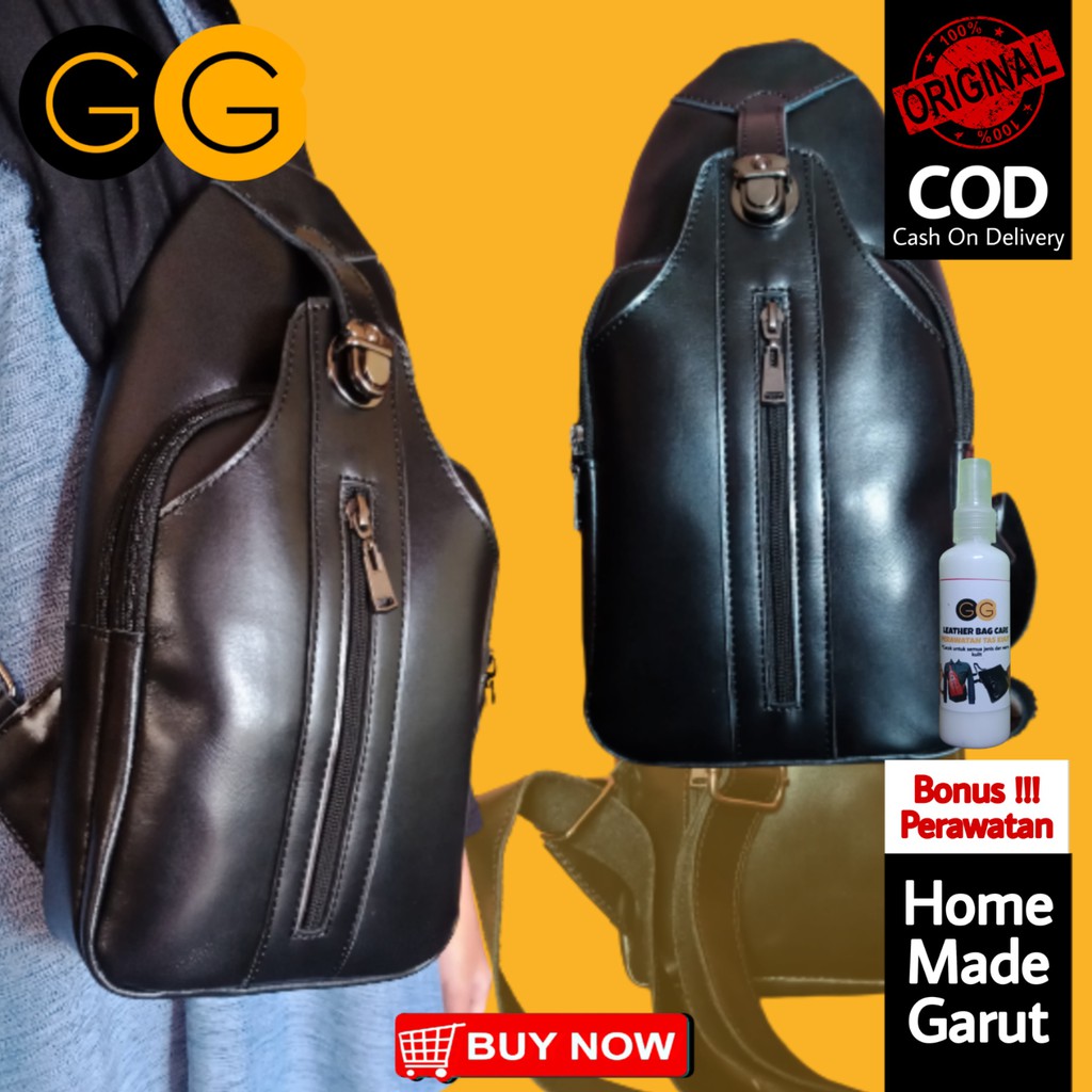 TAS KULIT GARUT TAS KULIT PRIA TASPRIA SELEMPANG TAS BAHU COWOK TAS KULIT COWOK ASLI TAS SLEMPANG 01