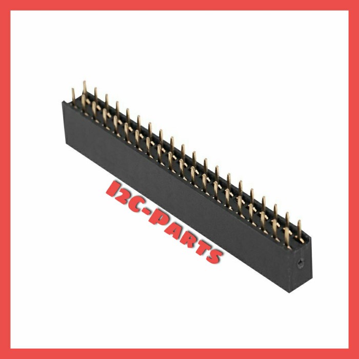 Header Female 2x20 40pin Double Row 2x20p Straight 2.54 2 x 20