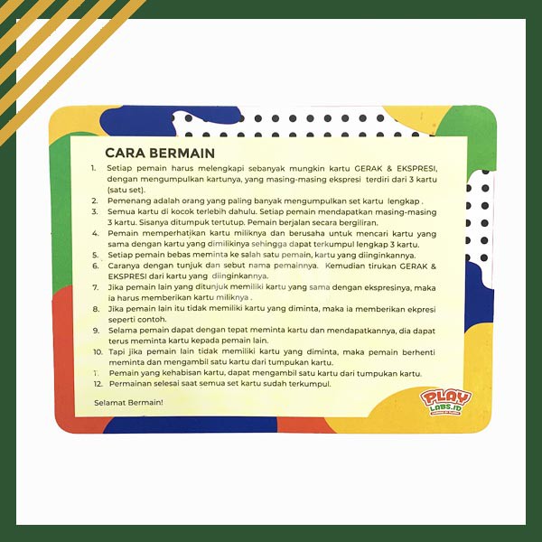 [BISA COD] Flashcard kartu pintar anak |edukasi anak Playlabs Creative Expression Card Game