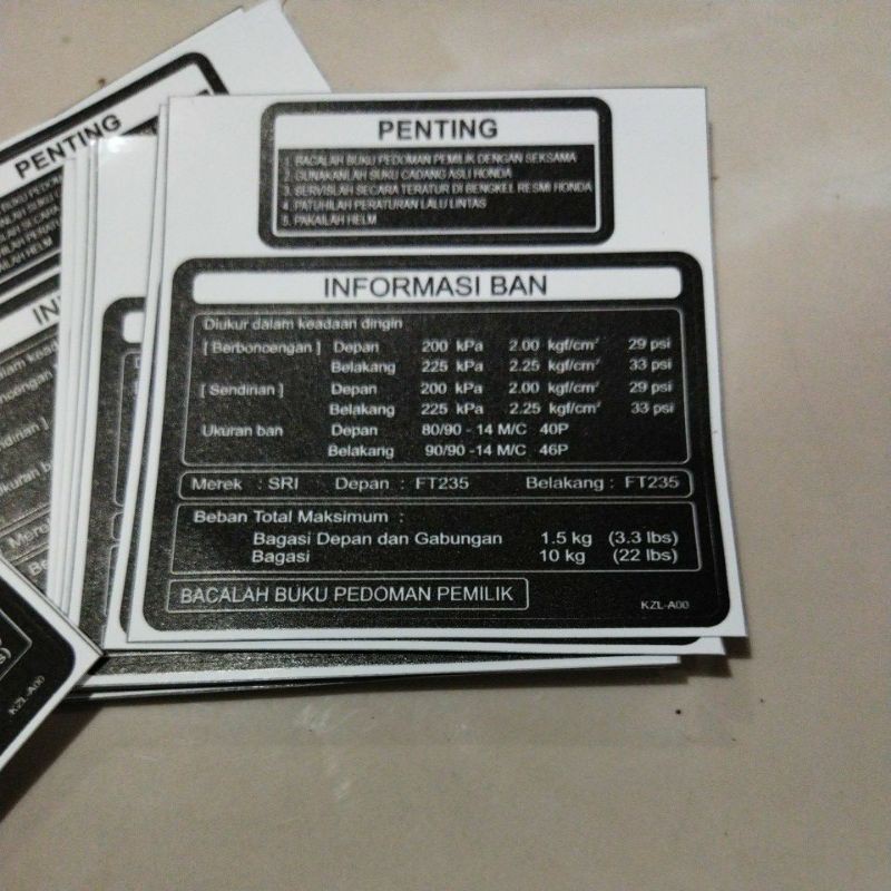 

(cod) sticker penting print cutt yuufi murah