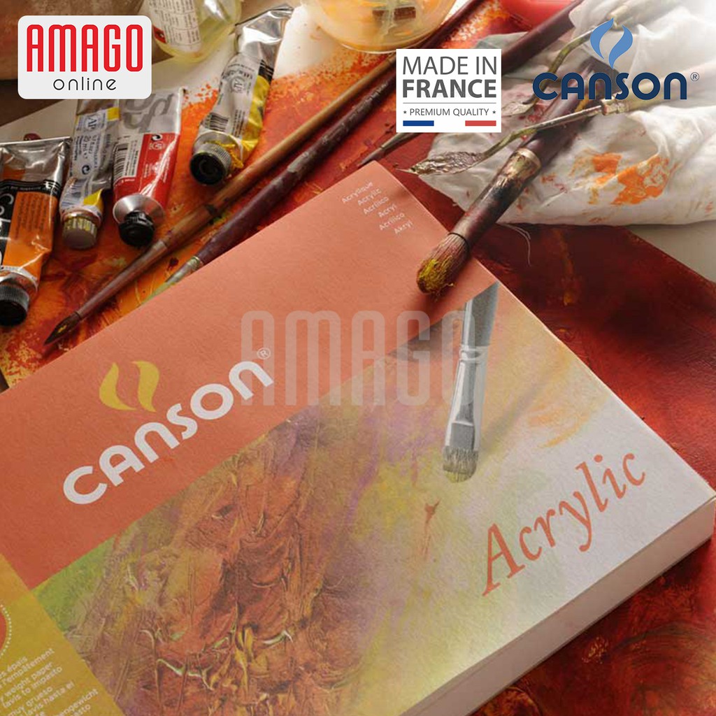 BUKU CANSON ACRYLIC - CANSON ACRYLIC PAPER - 50 SHEETS - 24 X 32 CM - 400 GRAM - 200807412