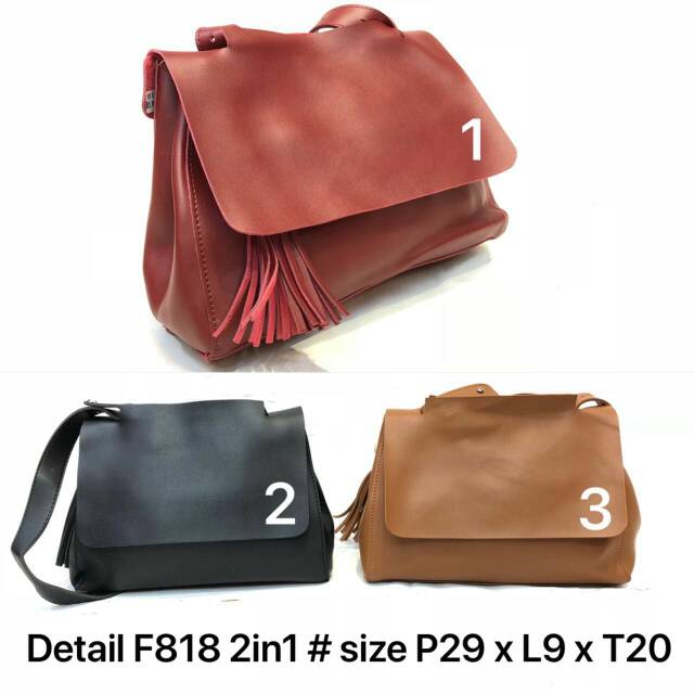 Tas Fashion Bag F818. 2in1. 29×9×20cm.