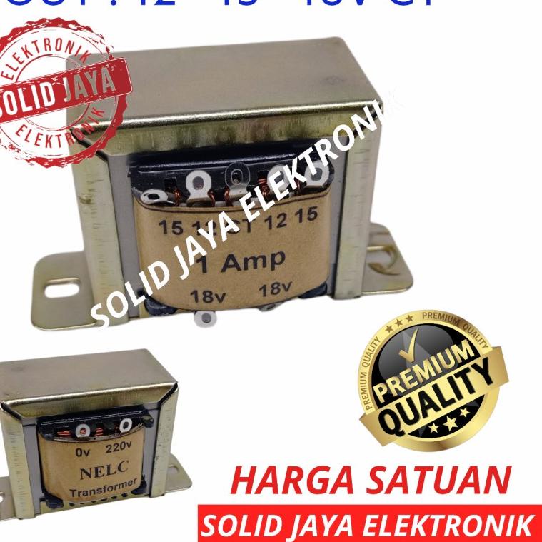 TRAVO TRAFO 1A CT 12V 15V 18V CT NELC TRAVO KOTAK 1 A AMPER CT 12 15 18 V VOLT NELC TRANSFORMER 1 AM