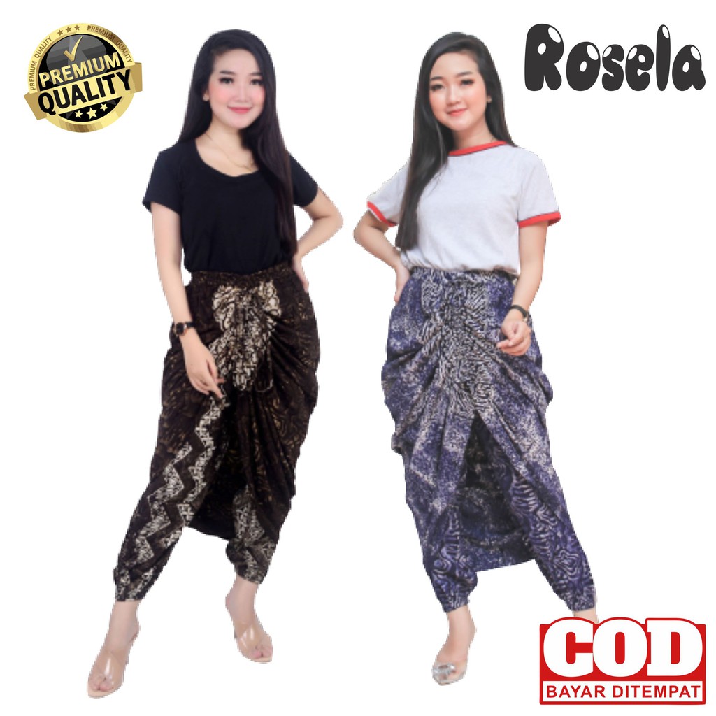 Celana Rok Batik - Bawahan Batik - Celana Batik Wanita - Rok Celana Batik -  Rosela