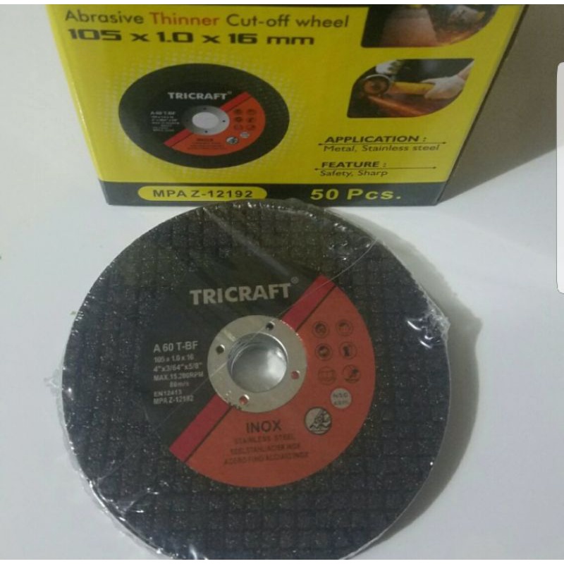 Tricraft Cutting Wheel 4" Batu  Gerinda Potong Besi 4"