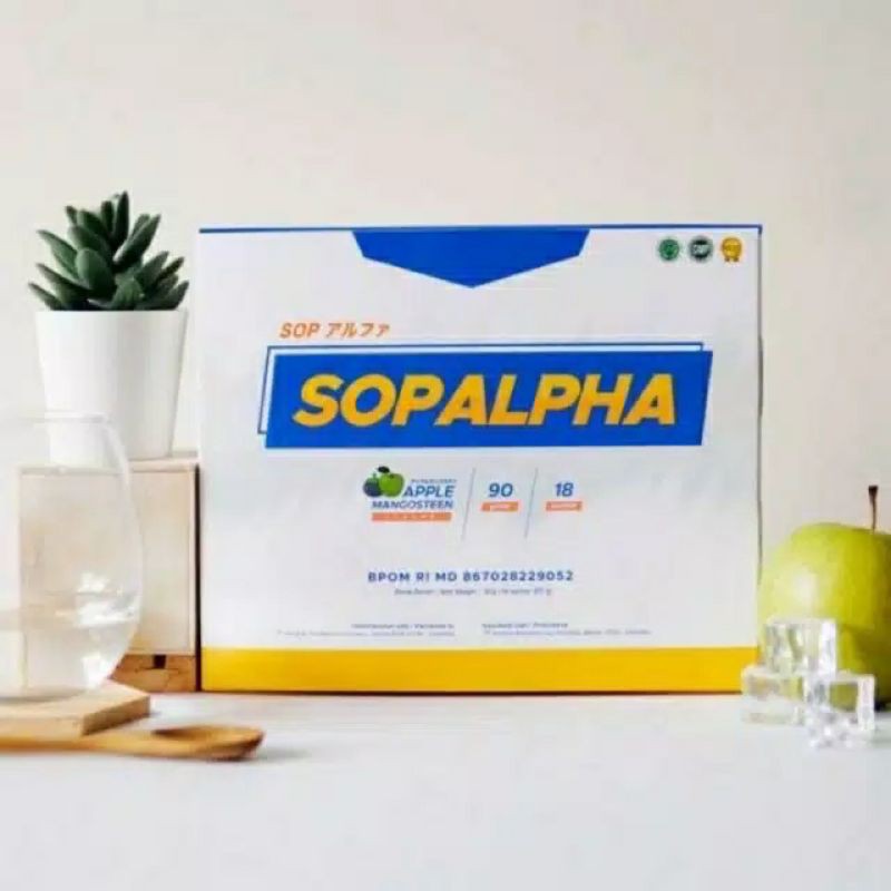 SOPALPHA BIOBOOST SOP ALPHA 1 BOX ISI 18 SACHET ORIGINAL MINUMAN KESEHATAN