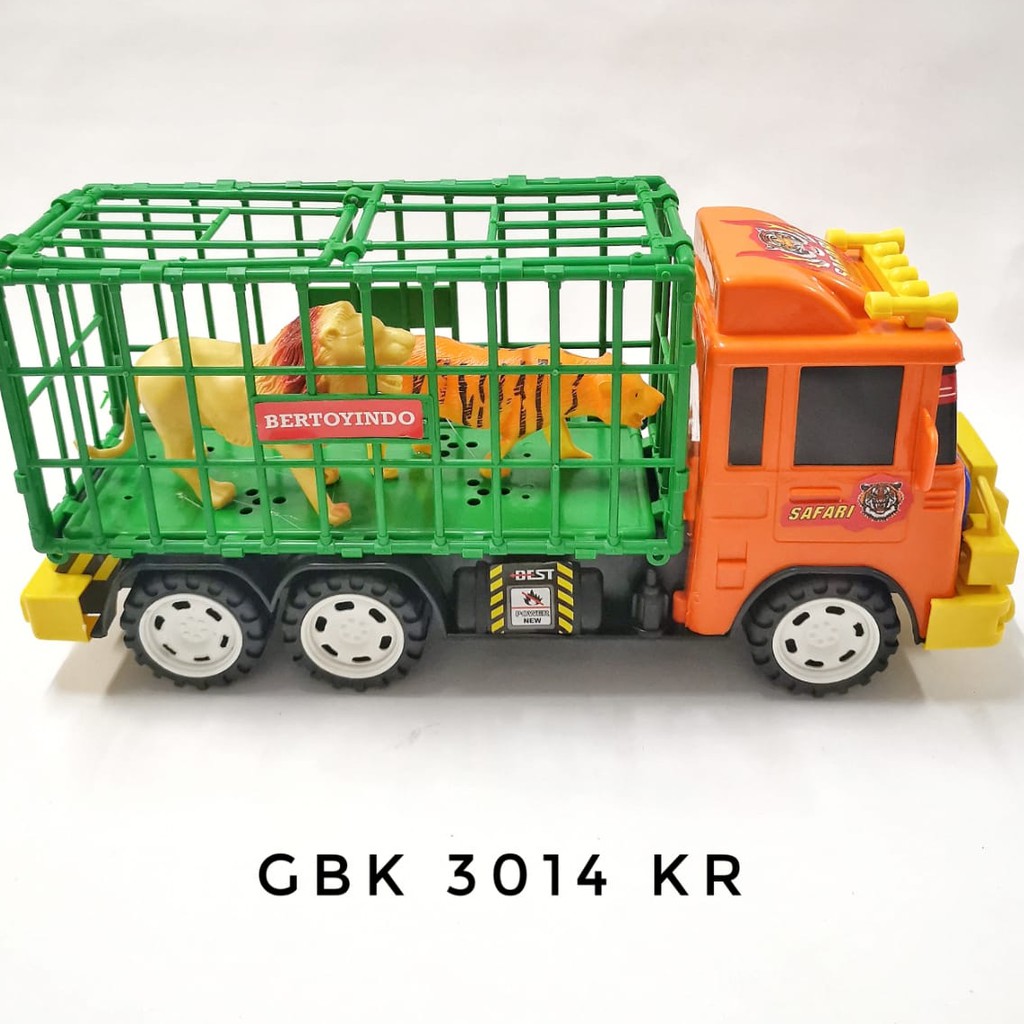 Mainan Mobil Mobilan Truk Hewan GBK 3014 KR Animal Truck Friction