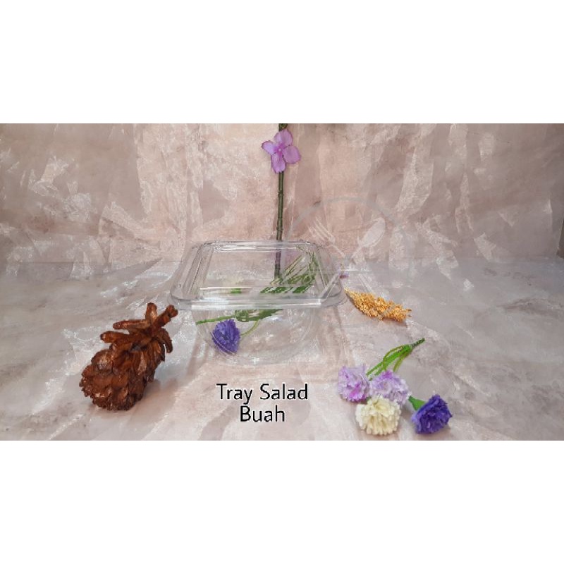 Tray Salad Buah 500 Ml TP / Tempat Salad Buah / Tray mangkok 1 Roll Isi 50 Pcs