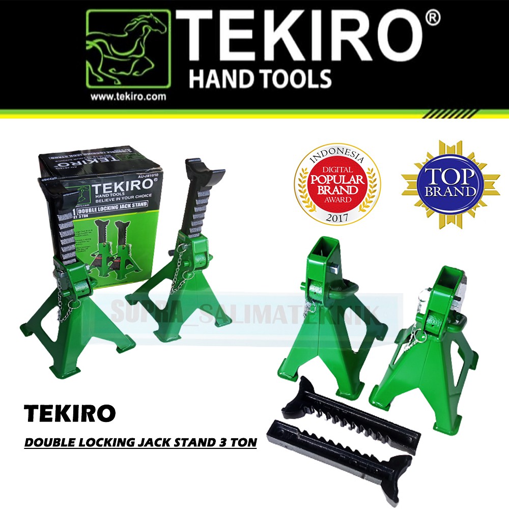TEKIRO Jack stand 3Ton Double Locking Jack stand