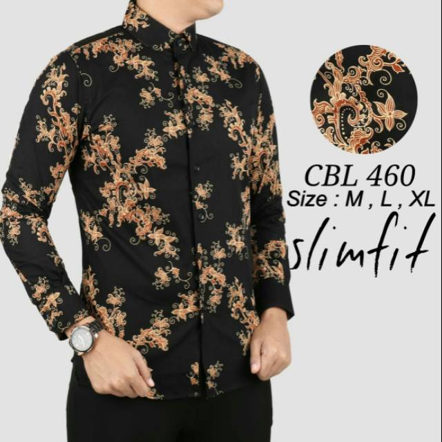 Kemeja Batik Lengan Panjang SlimFit Motif Keren Merek COLIN DION ODZA LUIGIBATANI