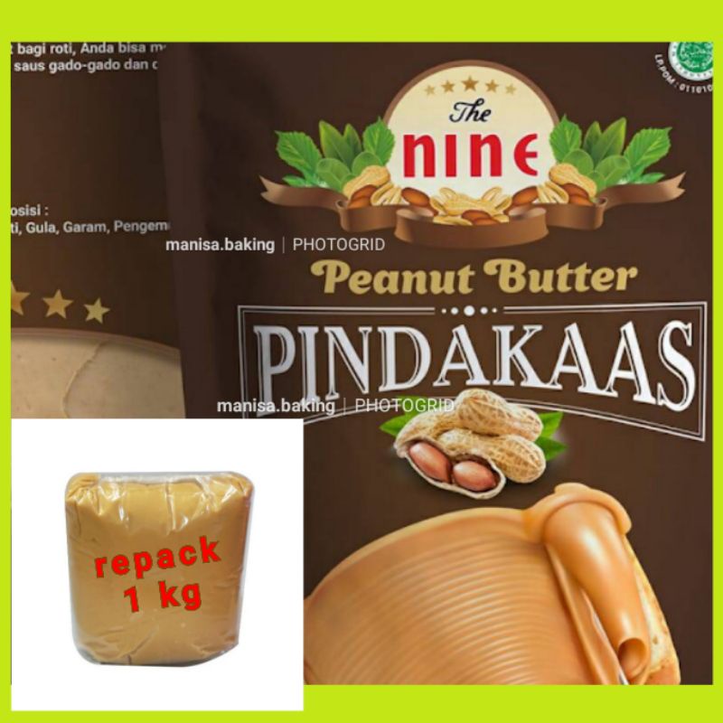 

SELAI KACANG THE NINE PINDEKAS 1 KG REPACK SELAI KACANG PREMIUM PEANUT BUTTER PINDAKAAS