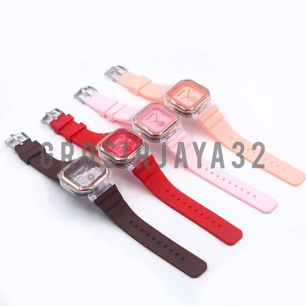 (GROSIRJAYA32) JAM TANGAN WANITA LISA ANALOG WATCH QUARTZ STRAP RUBBER KOREAN FASHION